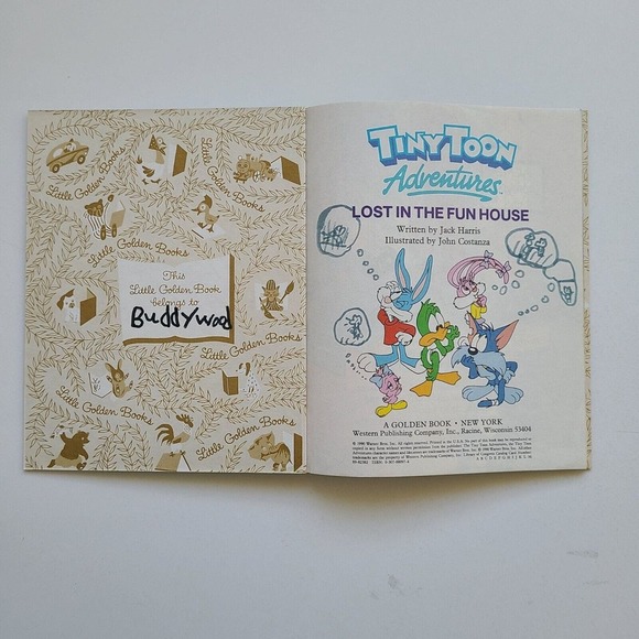 5/$10 2 Vintage Kids Books Tiny Toon Adventures Lost in the Fun House - Picture 3 of 10